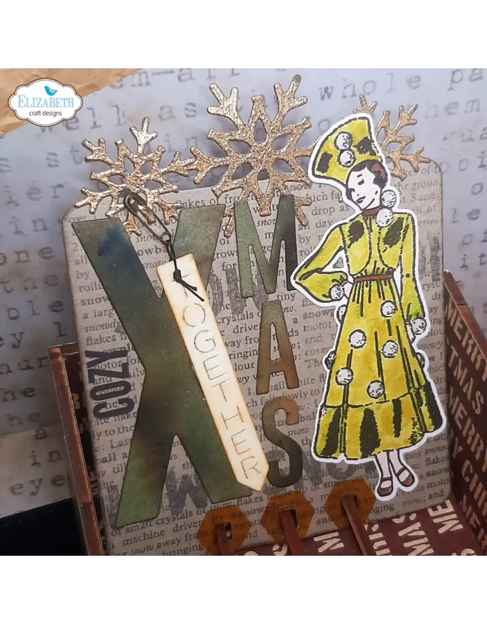 ELIZABETH CRAFT DESIGNS ELIZABETH CRAFT DESIGNS PLANNER ESSENTIALS GETTING FESTIVE CLEAR STAMP & DIE SET