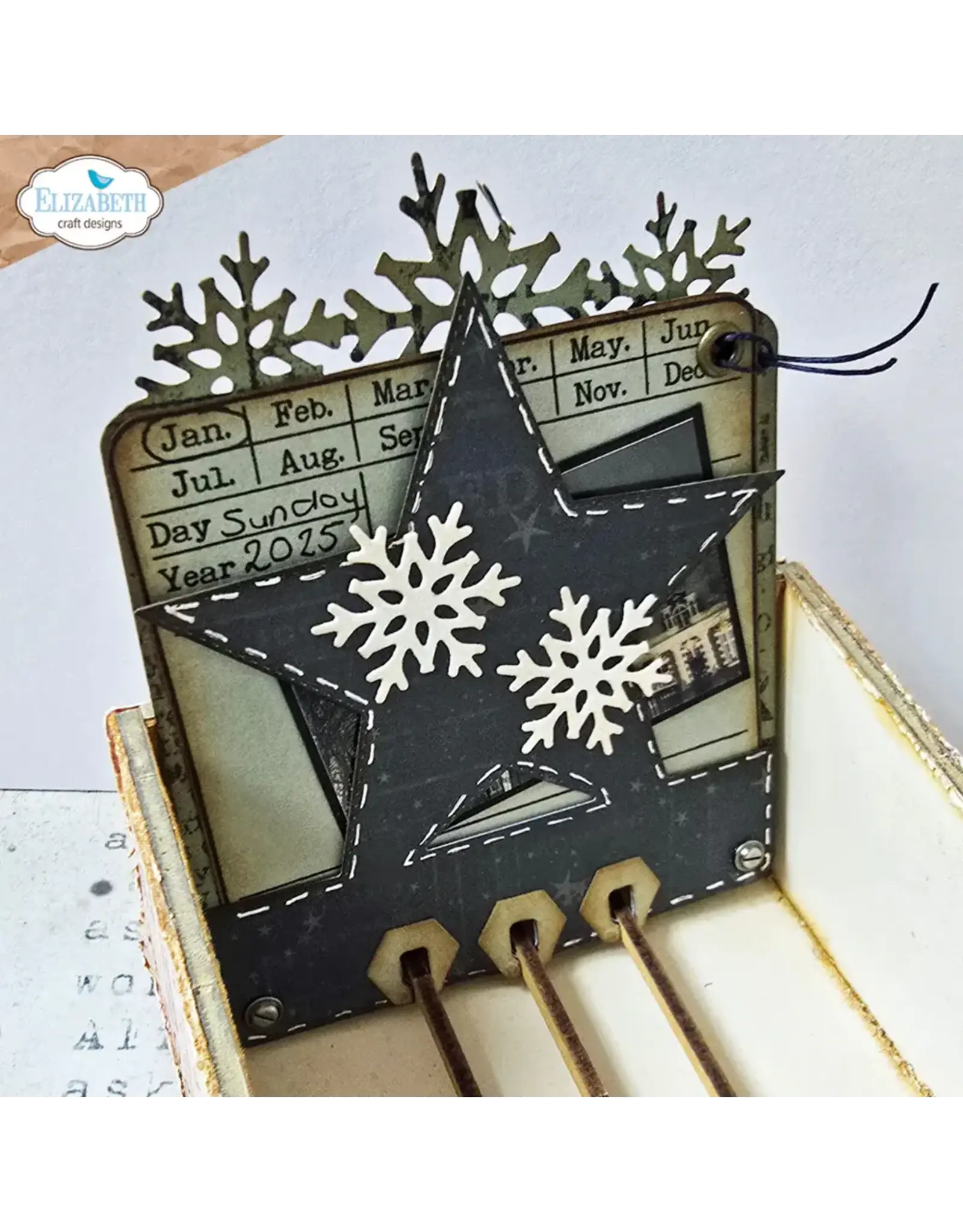 ELIZABETH CRAFT DESIGNS ELIZABETH CRAFT DESIGNS ESTHER GLAS PLANNER ESSENTIALS WINTERCARDS CARDLAB DIE SET