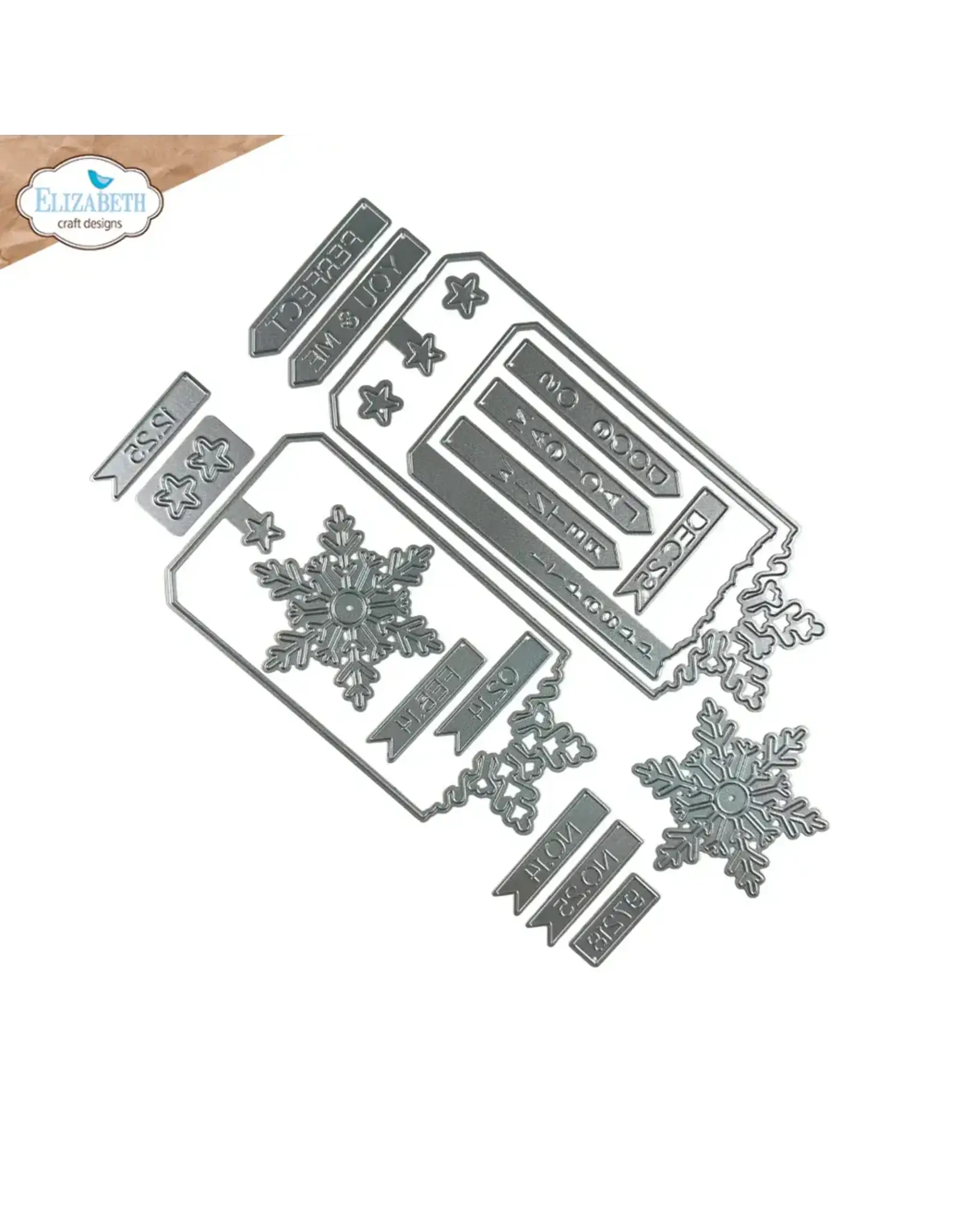 ELIZABETH CRAFT DESIGNS ELIZABETH CRAFT DESIGNS ESTHER GLAS PLANNER ESSENTIALS WINTER TAGS DIE SET
