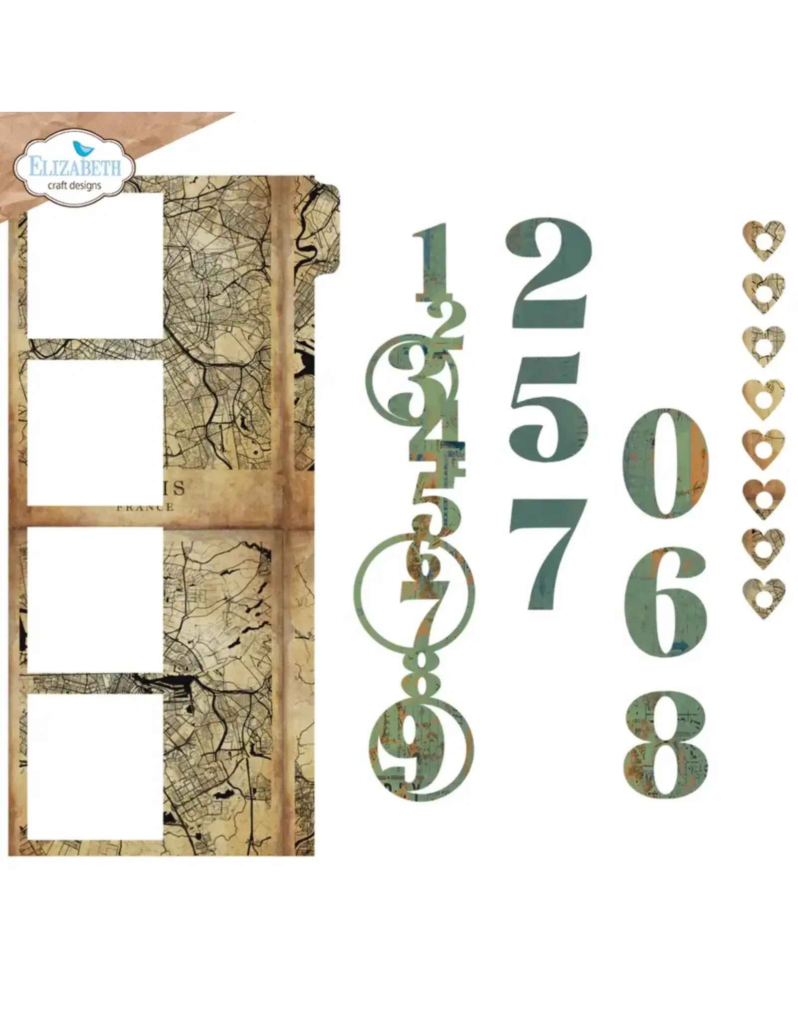 ELIZABETH CRAFT DESIGNS ELIZABETH CRAFT DESIGNS ESTHER GLAS PLANNER ESSENTIALS WINDOW OVERLAY 2 DIE SET