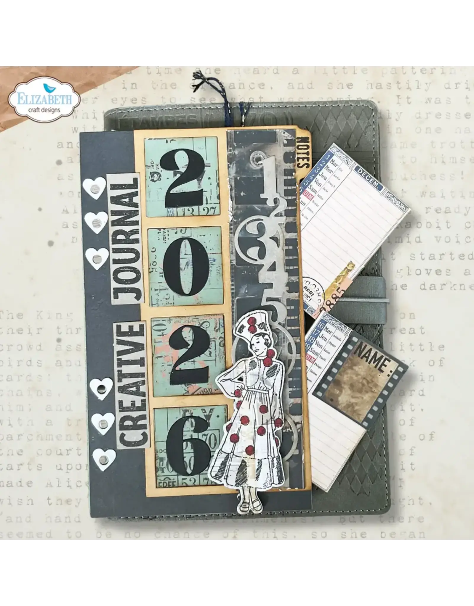 ELIZABETH CRAFT DESIGNS ELIZABETH CRAFT DESIGNS ESTHER GLAS PLANNER ESSENTIALS WINDOW OVERLAY 2 DIE SET