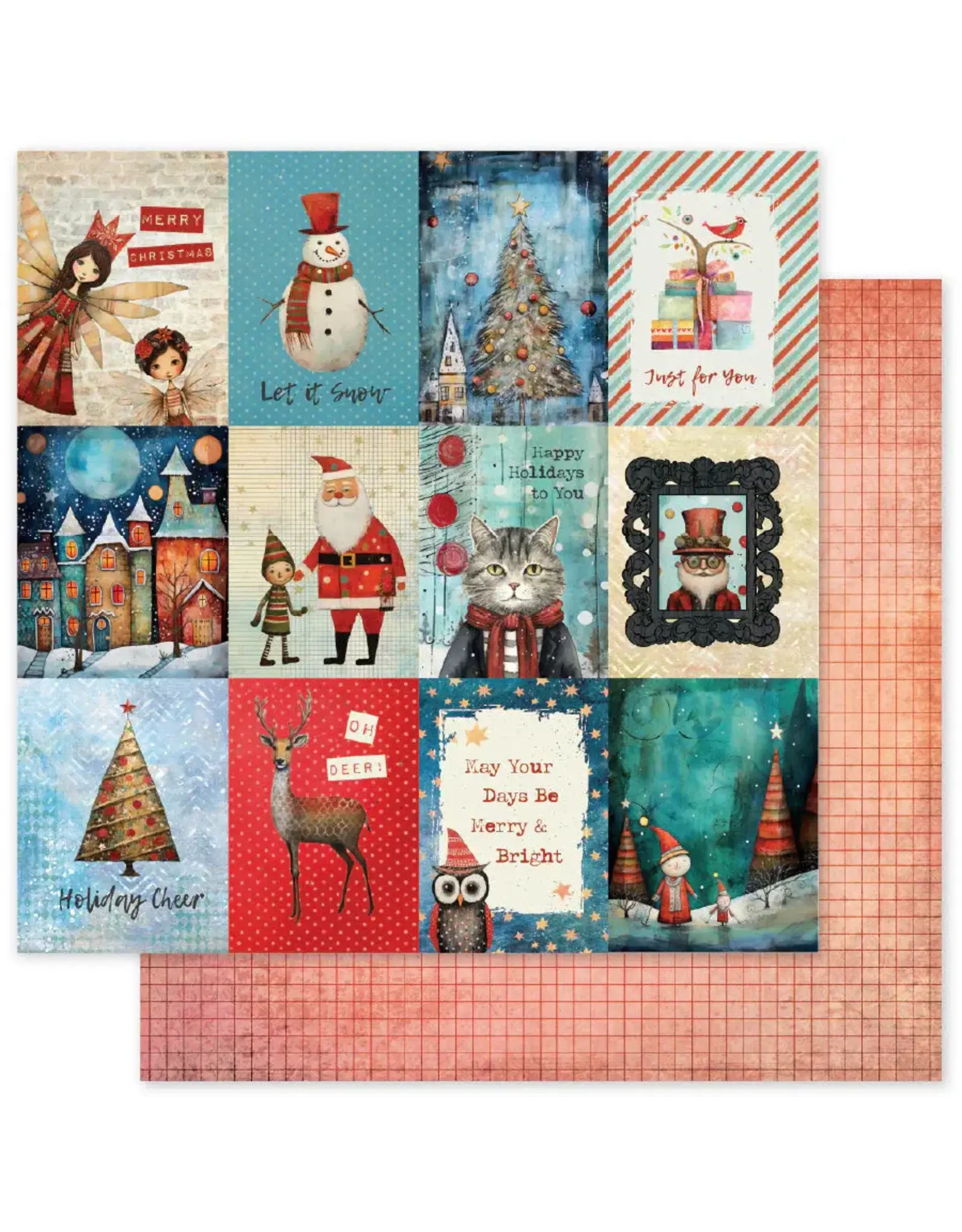 PAPER ROSE PAPER ROSE MERRY AND BRIGHT - C 12x12 CARDSTOCK