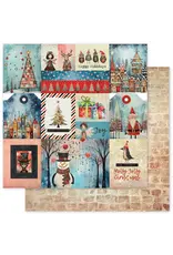 PAPER ROSE PAPER ROSE MERRY AND BRIGHT - A 12x12 CARDSTOCK