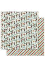 PAPER ROSE PAPER ROSE MERRY AND BRIGHT BASICS - D 12x12 CARDSTOCK