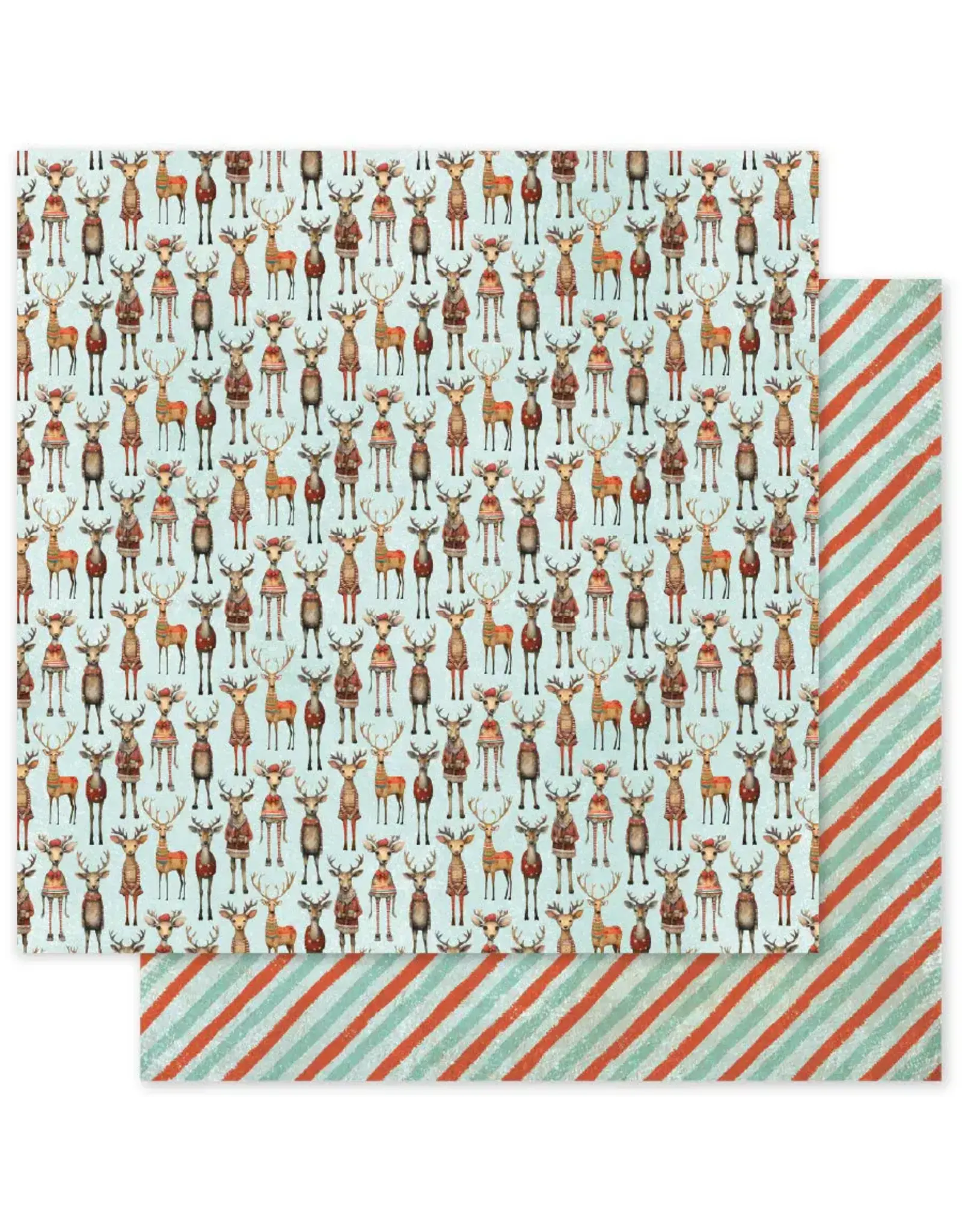 PAPER ROSE PAPER ROSE MERRY AND BRIGHT BASICS - D 12x12 CARDSTOCK