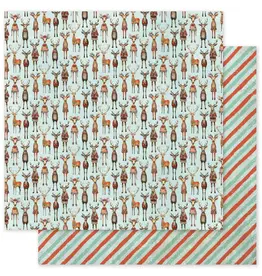 PAPER ROSE PAPER ROSE MERRY AND BRIGHT BASICS - D 12x12 CARDSTOCK