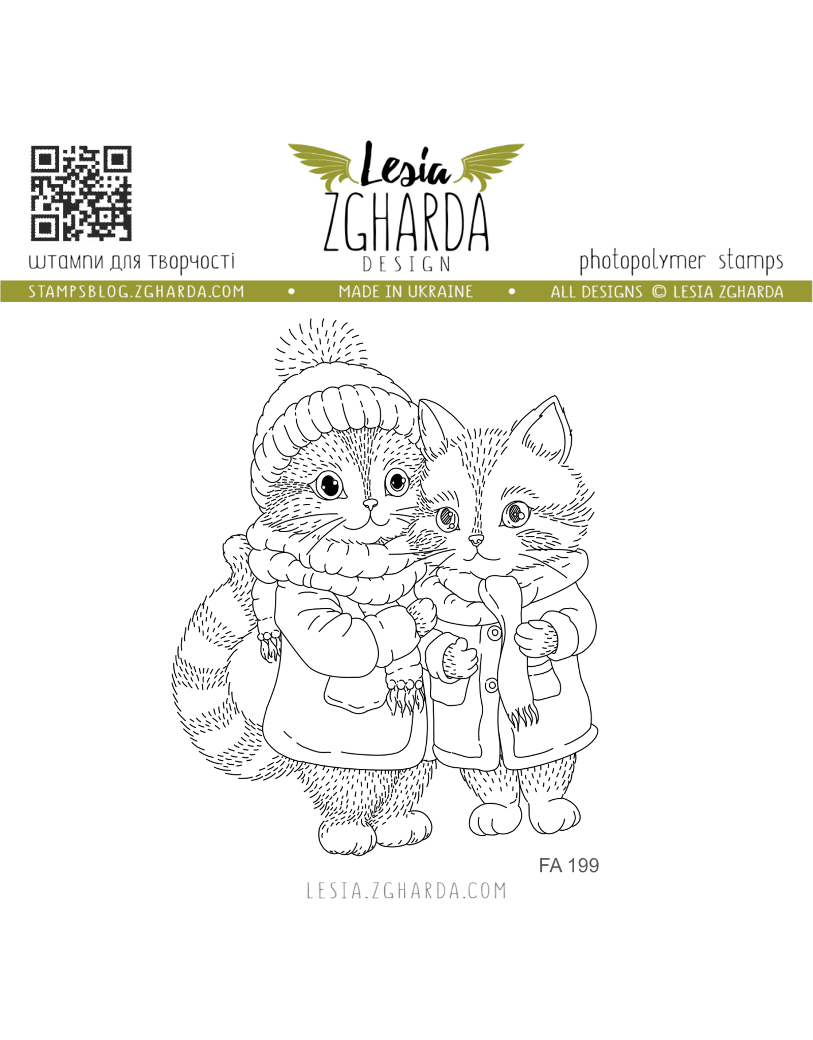 LESIA ZGHARDA DESIGN LESIA ZGHARDA DESIGN COZY WINTER CATS CLEAR STAMP