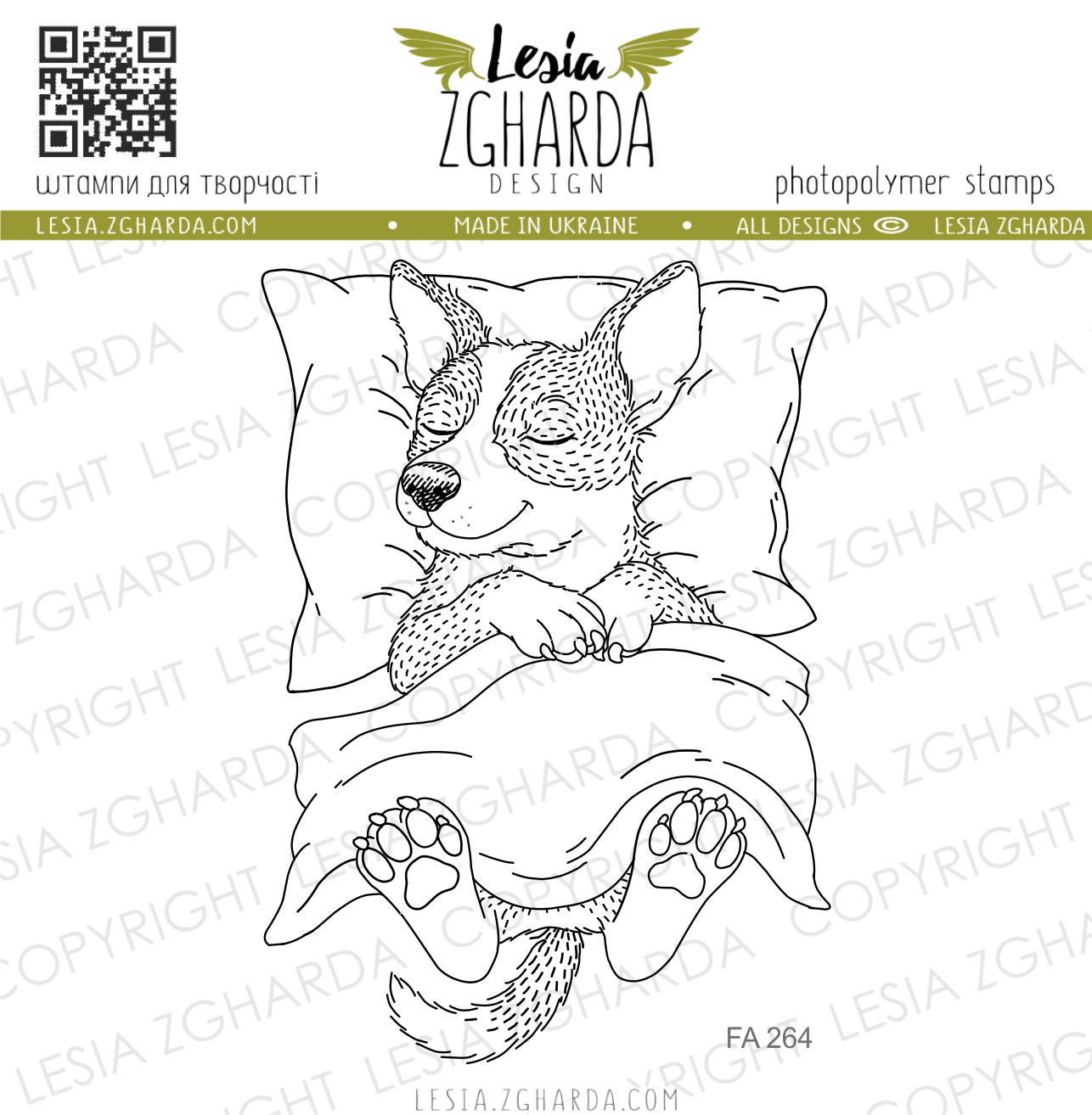 LESIA ZGHARDA DESIGN LESIA ZGHARDA DESIGN SLEEPING DOG CLEAR STAMP
