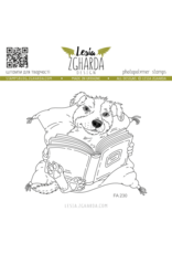LESIA ZGHARDA DESIGN LESIA ZGHARDA DESIGN DOG ON THE PILLOW WITH BOOK CLEAR STAMP