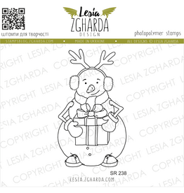 LESIA ZGHARDA DESIGN LESIA ZGHARDA DESIGN SNOWMAN WITH THE GIFT CLEAR STAMP