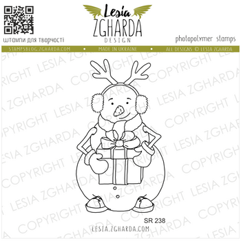 LESIA ZGHARDA DESIGN LESIA ZGHARDA DESIGN SNOWMAN WITH THE GIFT CLEAR STAMP