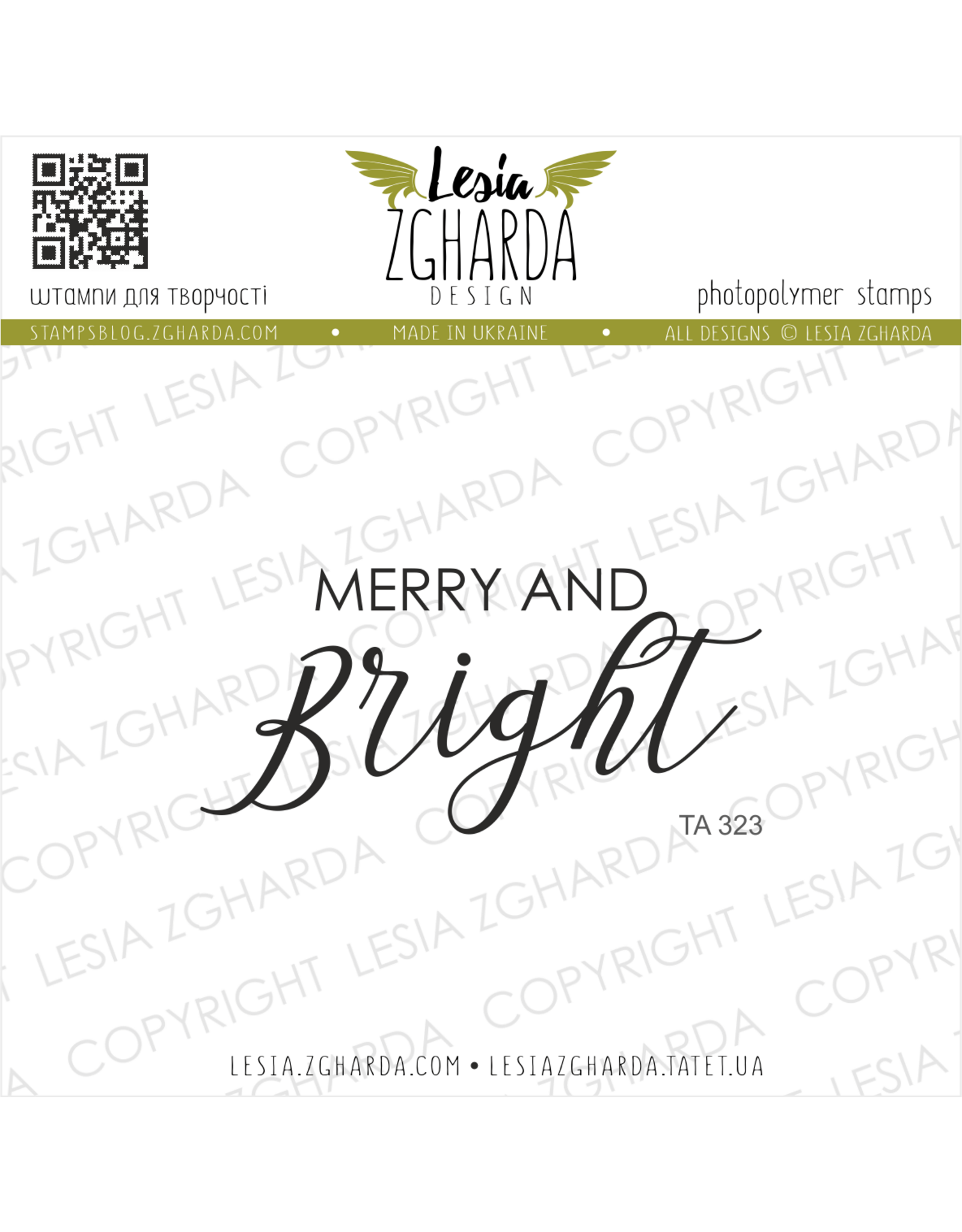 LESIA ZGHARDA DESIGN LESIA ZGHARDA DESIGN MERRY AND BRIGHT CLEAR STAMP