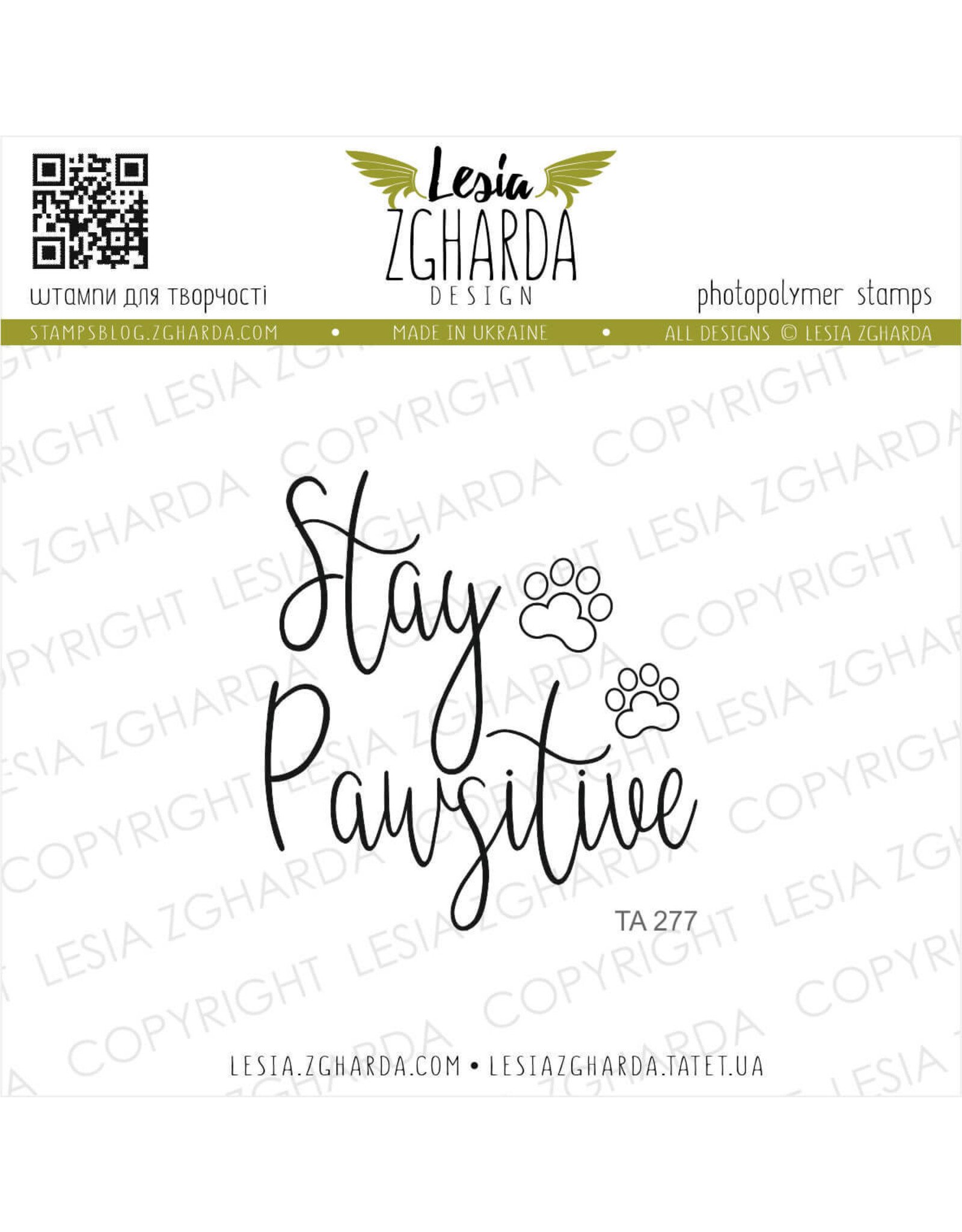 LESIA ZGHARDA DESIGN LESIA ZGHARDA DESIGN STAY PAWSITIVE CLEAR STAMP