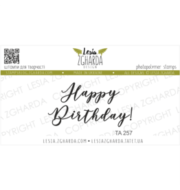 LESIA ZGHARDA DESIGN LESIA ZGHARDA DESIGN HAPPY BIRTHDAY! CLEAR STAMP