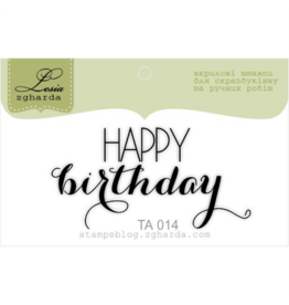 LESIA ZGHARDA DESIGN LESIA ZGHARDA DESIGN HAPPY BIRTHDAY CLEAR STAMP