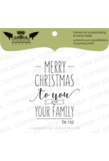 LESIA ZGHARDA DESIGN LESIA ZGHARDA DESIGN MERRY CHRISTMAS TO YOU AND YOUR FAMILY CLEAR STAMP