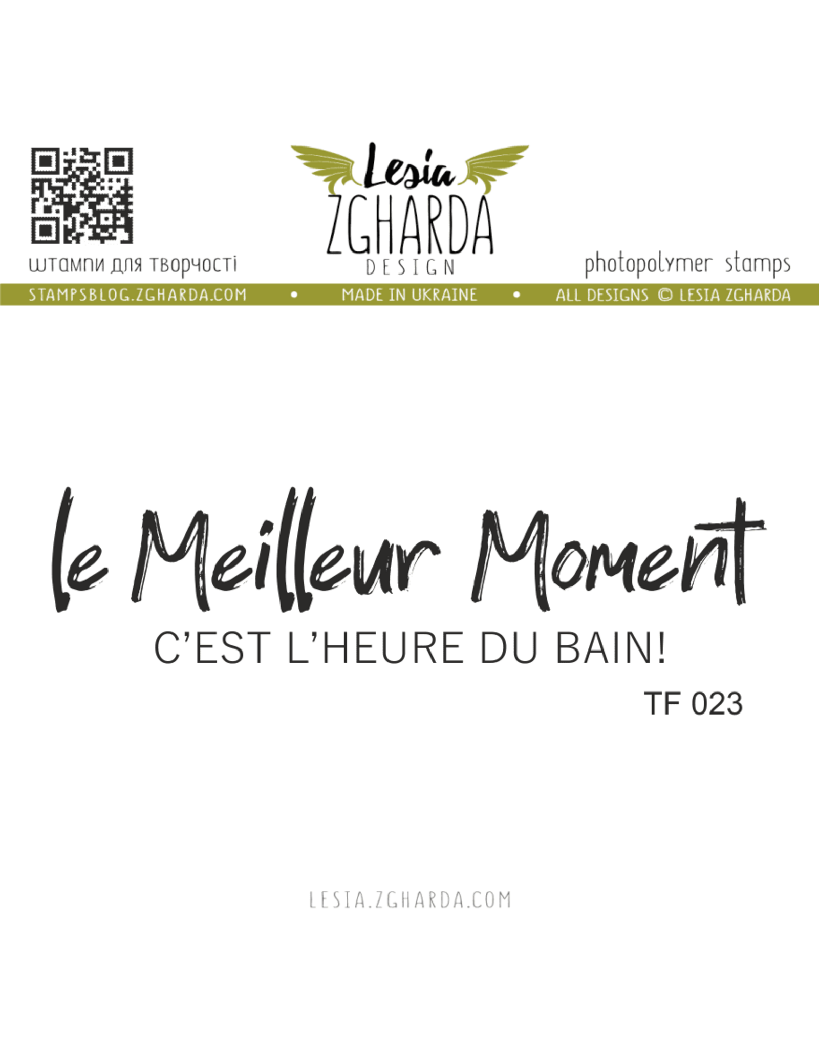 LESIA ZGHARDA DESIGN LESIA ZGHARDA DESIGN LE MEILLEUR MOMENT CLEAR STAMP