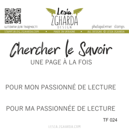 LESIA ZGHARDA DESIGN LESIA ZGHARDA DESIGN CHERCHER LE SAVOIR CLEAR STAMP SET