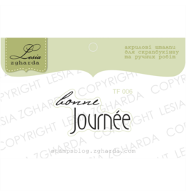 LESIA ZGHARDA DESIGN LESIA ZGHARDA DESIGN BONNE JOURNÉE CLEAR STAMP