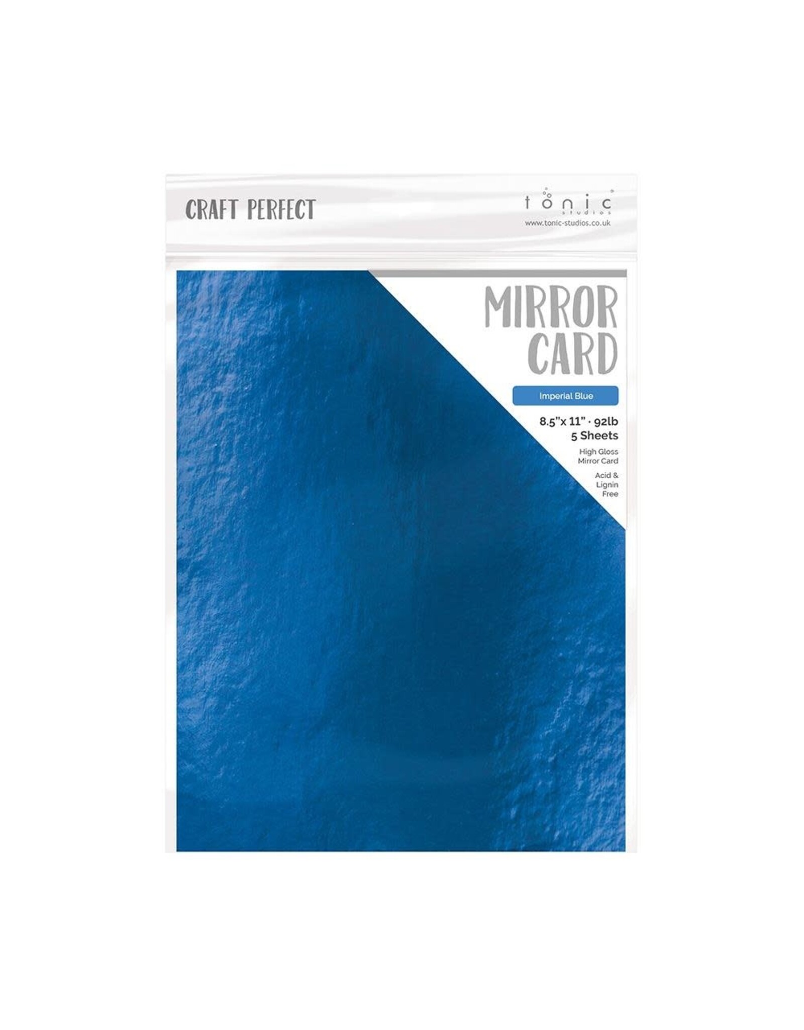 TONIC TONIC STUDIOS MIRROR CARD HIGH GLOSS IMPERIAL BLUE 8.5X11 5PK