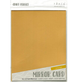 TONIC TONIC STUDIOS MIRROR CARD SATIN EFFECT HONEY GOLD 8.5X11 5 PK