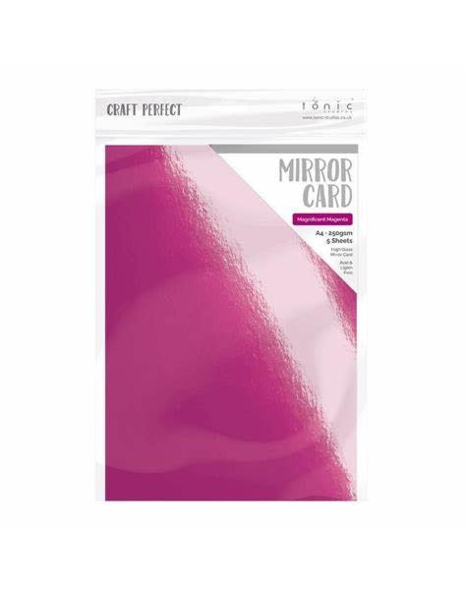 TONIC TONIC STUDIOS MIRROR CARD MAGNIFICENT MAGENTA 8.5X11 5 PK