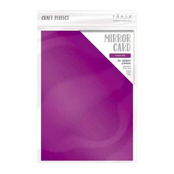 TONIC TONIC STUDIOS MIRROR CARD SATIN EFFECT PURPLE MIST 8.5X11 5 PK