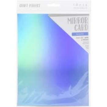 TONIC TONIC STUDIOS MIRROR CARD IRIDESCENT MARINA MIST 8.5X11 5PK