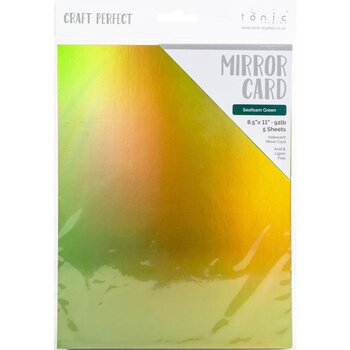 TONIC TONIC STUDIOS MIRROR CARD IRIDESCENT SEAFOAM GREEN 8.5X11 5PK