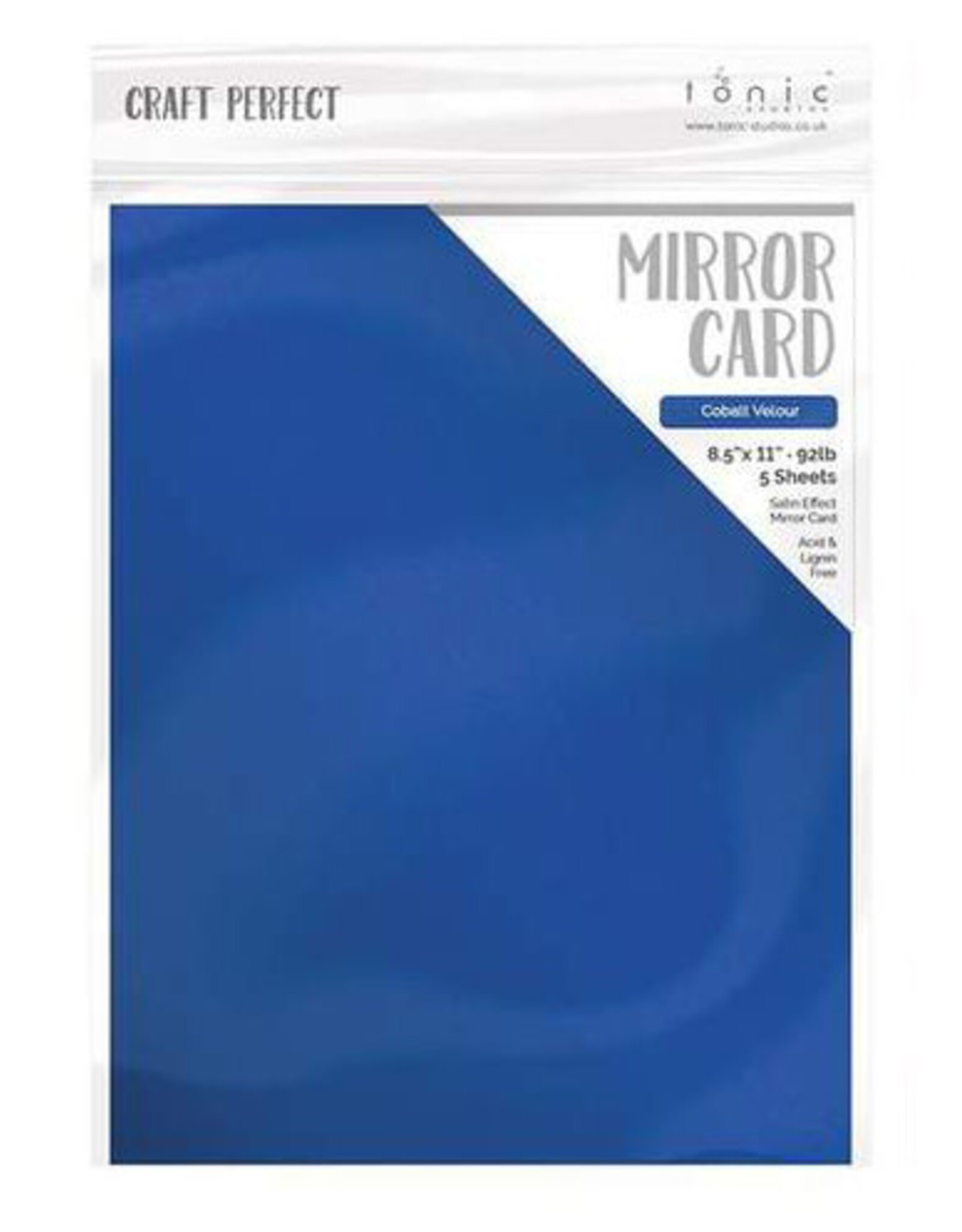 TONIC TONIC STUDIOS MIRROR CARD SATIN EFFECT COBALT VELOUR 8.5X11 5 PK