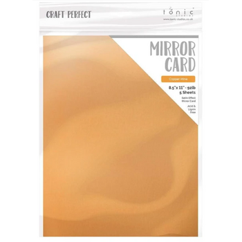 TONIC TONIC STUDIOS MIRROR CARD SATIN EFFECT COPPER MINE 8.5X11 5 PK