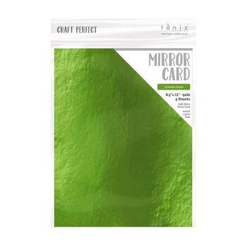 TONIC TONIC STUDIOS MIRROR CARD HIGH GLOSS EMERALD GREEN 8.5X11 5 PK