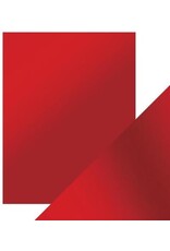 TONIC TONIC STUDIOS MIRROR CARD SATIN EFFECT SCARLET ORGANZA  8.5X11 5 PK