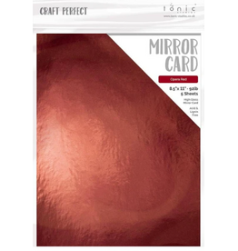 TONIC TONIC STUDIOS MIRROR CARD HIGH GLOSS OPERA RED  8.5X11 5 PK