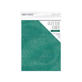 TONIC TONIC STUDIOS GLITTER CARD TURQUOISE LAKE 8.5X11 5PK