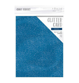 TONIC TONIC STUDIOS GLITTER CARD COBALT BLUE 8.5X11  5 SHEETS