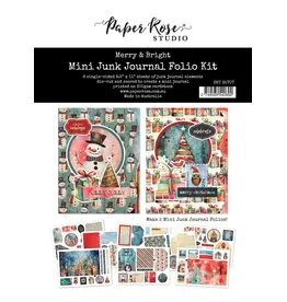 PAPER ROSE PAPER ROSE MERRY AND BRIGHT 8.5x11 MINI JUNK JOURNAL FOLIO KIT