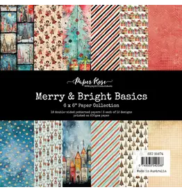 PAPER ROSE PAPER ROSE MERRY AND BRIGHT BASICS 6x6 PAPER COLLECTION
