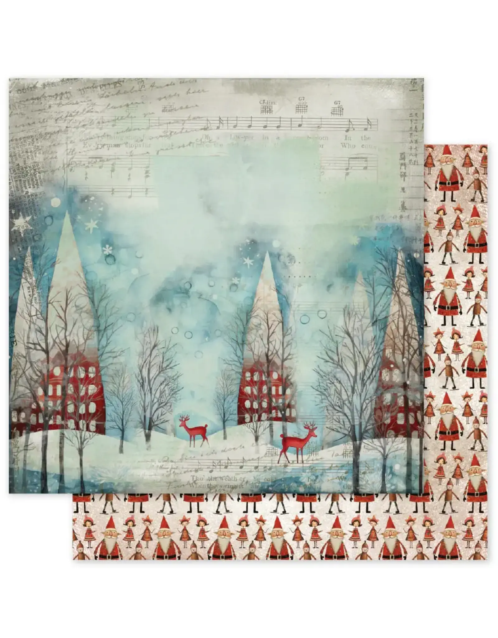 PAPER ROSE PAPER ROSE MERRY AND BRIGHT - D 12x12 CARDSTOCK