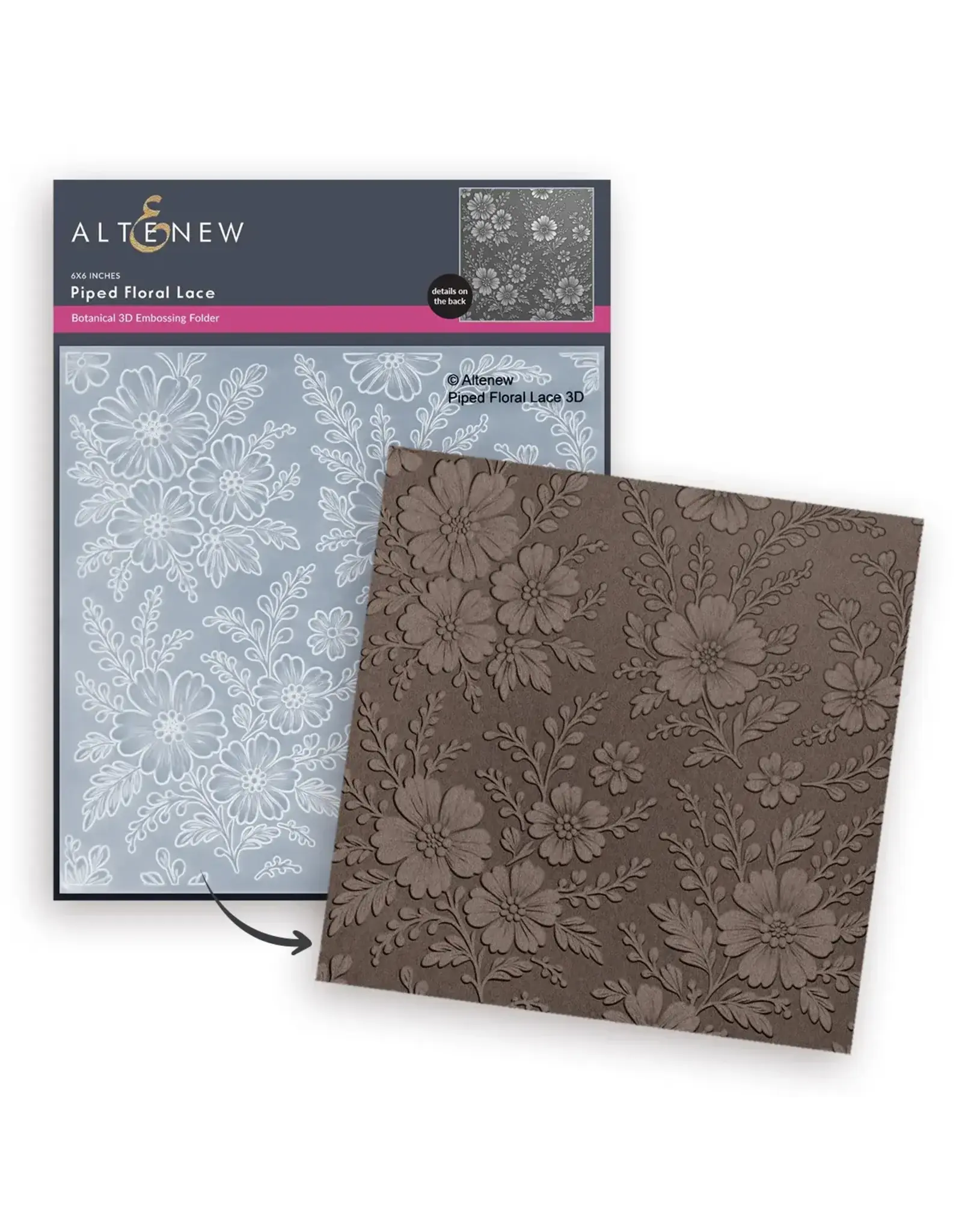 ALTENEW ALTENEW PIPED FLORAL LACE 3D EMBOSSING FOLDER