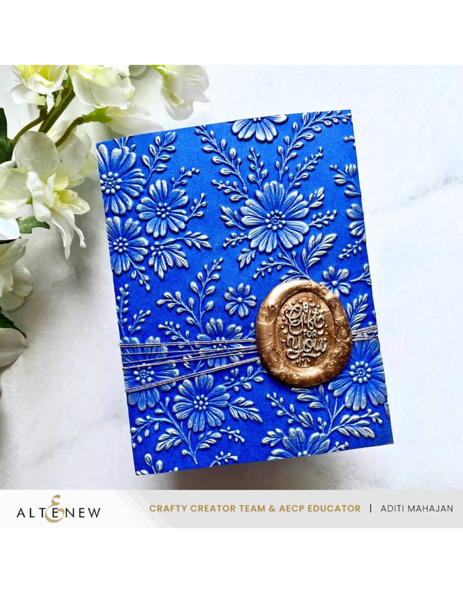 ALTENEW ALTENEW PIPED FLORAL LACE 3D EMBOSSING FOLDER