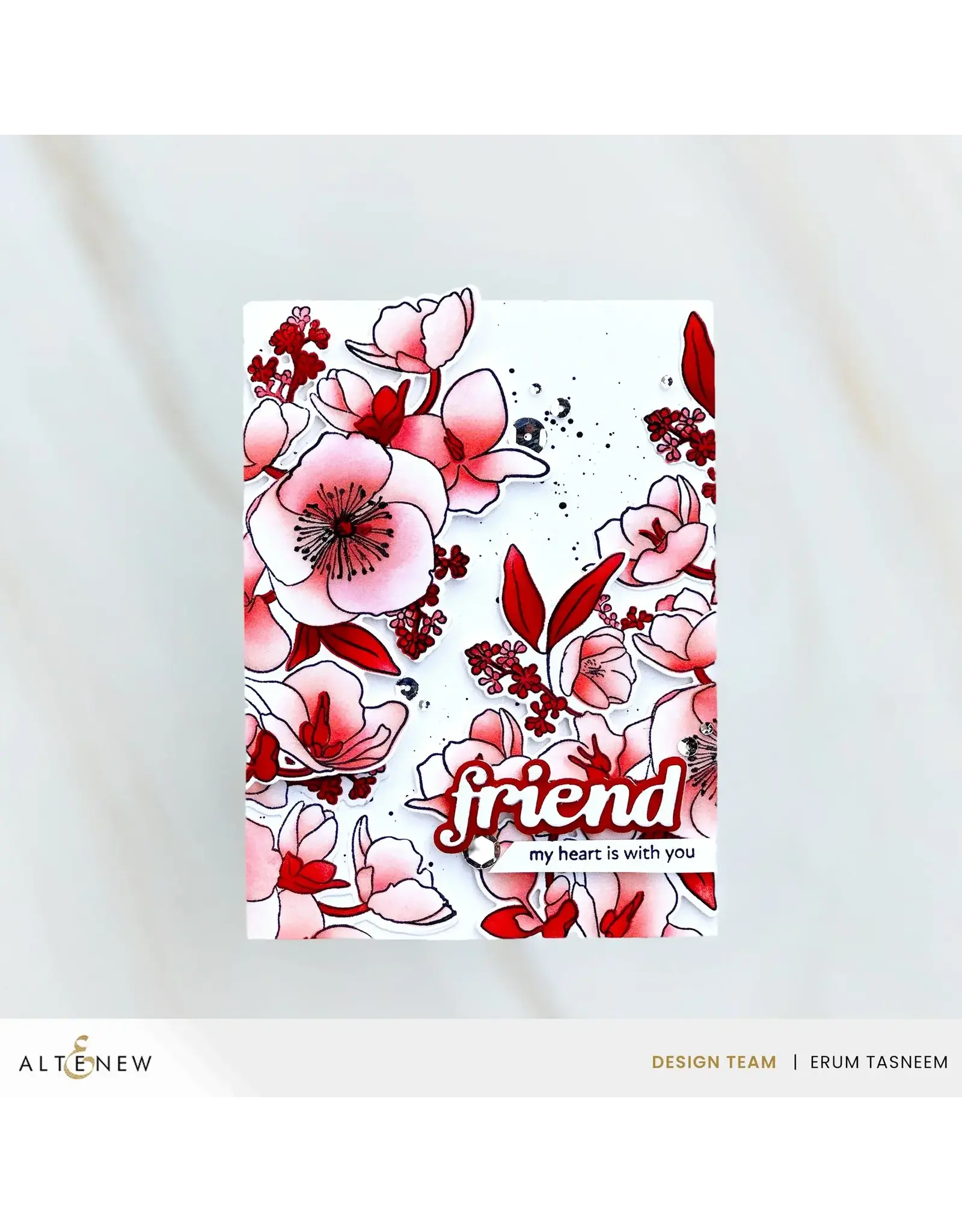 ALTENEW ALTENEW BUILD-A-GARDEN HELLEBORE HAVEN CLEAR STAMP, DIE SET, EMBOSSING FOLDER AND STENCIL SET BUNDLE