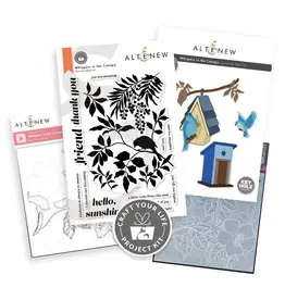ALTENEW ALTENEW CRAFT YOUR LIFE PROJECT KIT: WHISPERS IN THE CANOPY CLEAR STAMP, STENCIL SET, 3D EMBOSSING FOLDER AND DIE SET BUNDLE