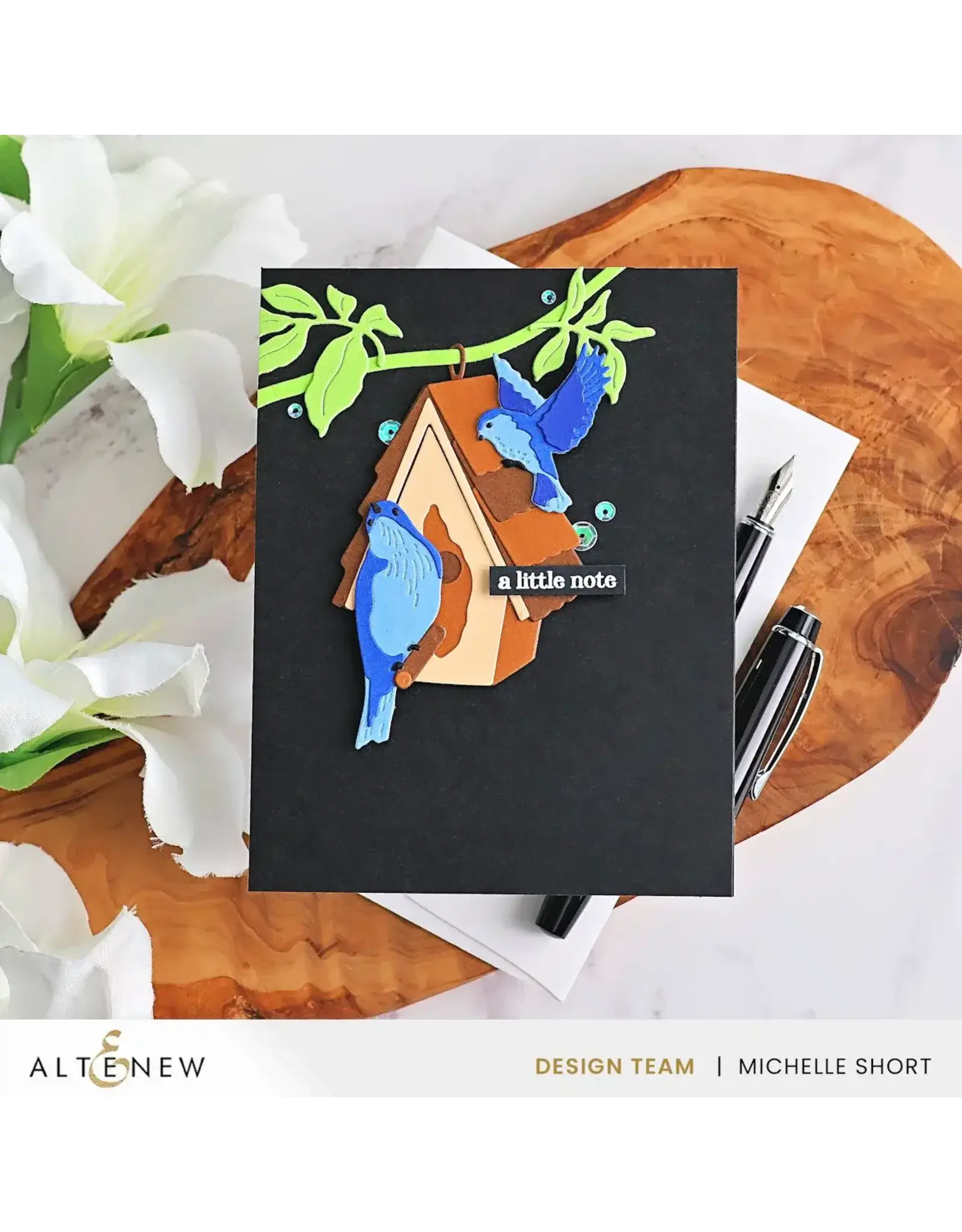 ALTENEW ALTENEW CRAFT YOUR LIFE PROJECT KIT: WHISPERS IN THE CANOPY CLEAR STAMP, STENCIL SET, 3D EMBOSSING FOLDER AND DIE SET BUNDLE