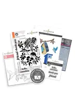 ALTENEW ALTENEW CRAFT YOUR LIFE PROJECT KIT: WHISPERS IN THE CANOPY CLEAR STAMP, STENCIL SET, 3D EMBOSSING FOLDER AND DIE SET + ADD-ON BUNDLE