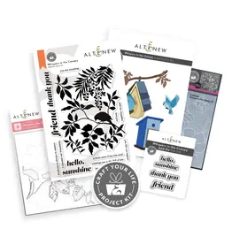 ALTENEW ALTENEW CRAFT YOUR LIFE PROJECT KIT: WHISPERS IN THE CANOPY CLEAR STAMP, STENCIL SET, 3D EMBOSSING FOLDER AND DIE SET + ADD-ON BUNDLE