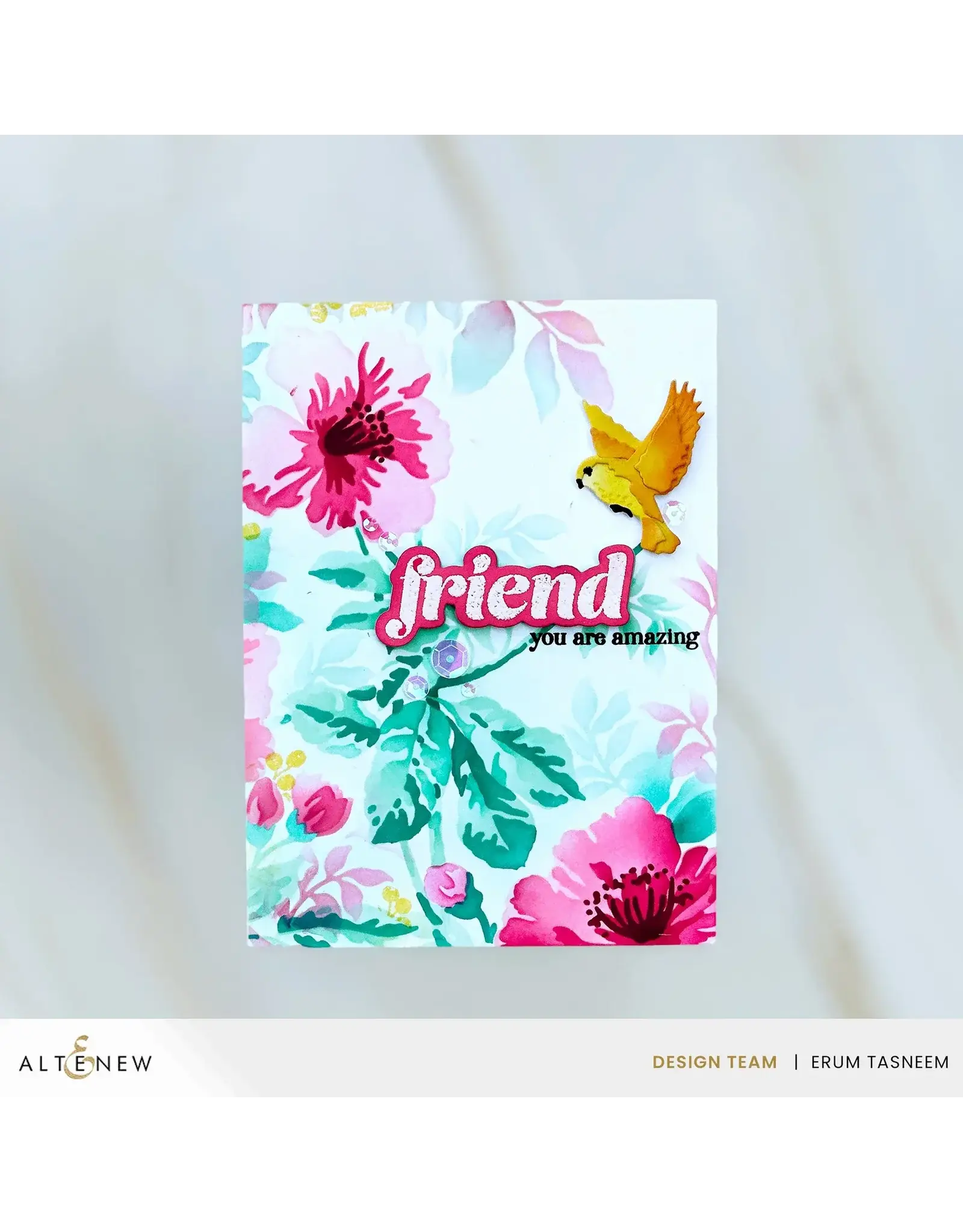 ALTENEW ALTENEW CRAFT YOUR LIFE PROJECT KIT: WHISPERS IN THE CANOPY CLEAR STAMP, STENCIL SET, 3D EMBOSSING FOLDER AND DIE SET + ADD-ON BUNDLE