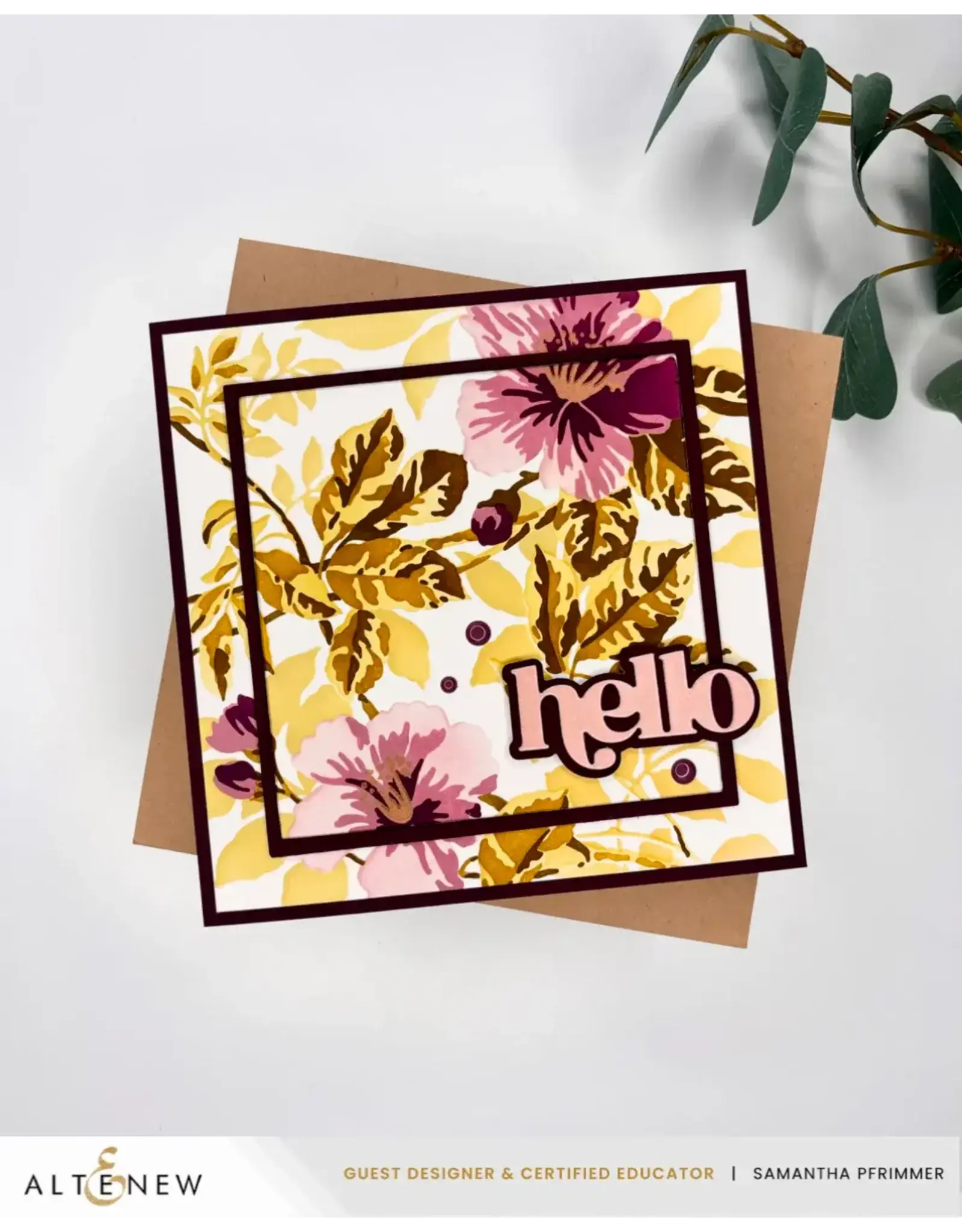 ALTENEW ALTENEW CRAFT YOUR LIFE PROJECT KIT: WHISPERS IN THE CANOPY CLEAR STAMP, STENCIL SET, 3D EMBOSSING FOLDER AND DIE SET + ADD-ON BUNDLE