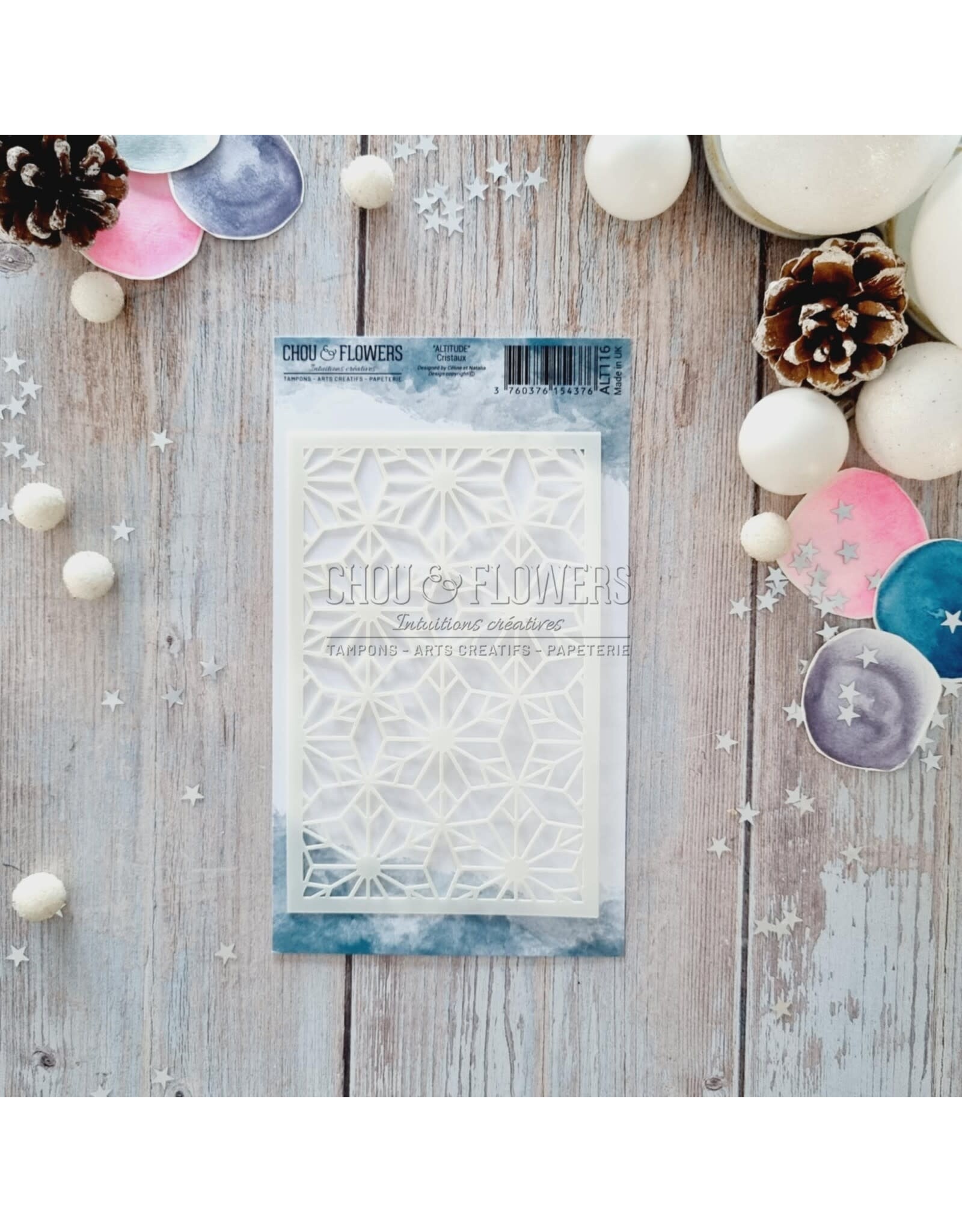 CHOU & FLOWERS CHOU & FLOWERS COLLECTION ALTITUDE LES POCHOIRS A6 CRISTAUX