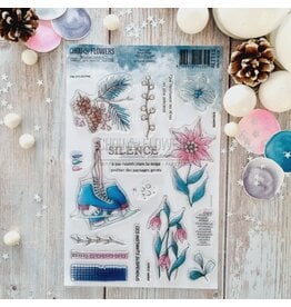 CHOU & FLOWERS CHOU & FLOWERS COLLECTION ALTITUDE FLEURS D'HIVER A5 CLEAR STAMP SET
